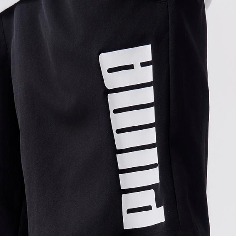 Puma Ess Printed Letter Elastic Waist Mid Rise Casual Shorts Men Shorts Black 848712-01