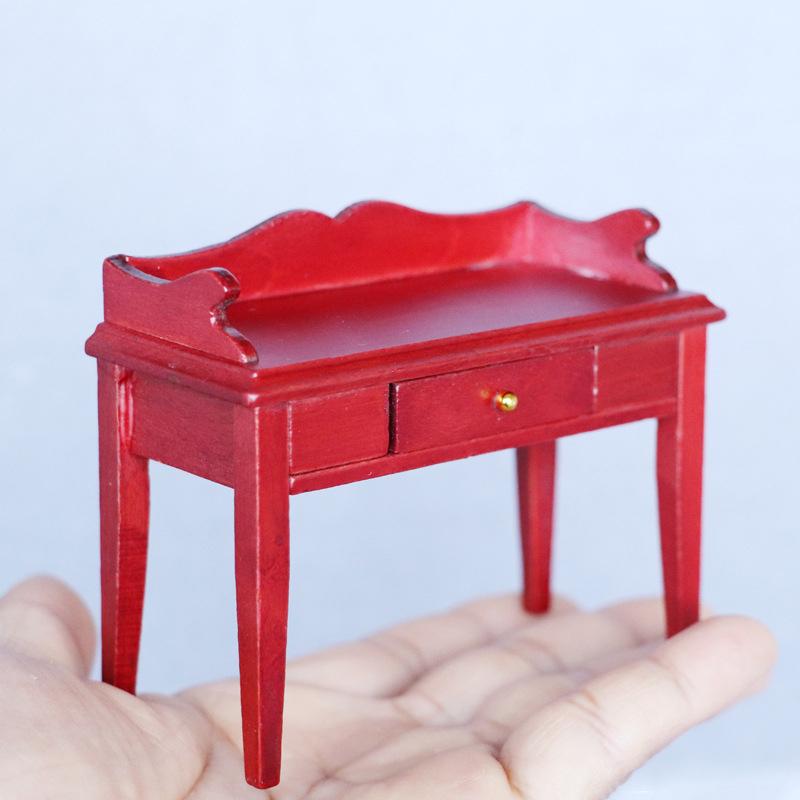 1:12 Dollhouse Miniature Desk Table Office Desk Furniture Model Home Decor Toy Doll House Accessories