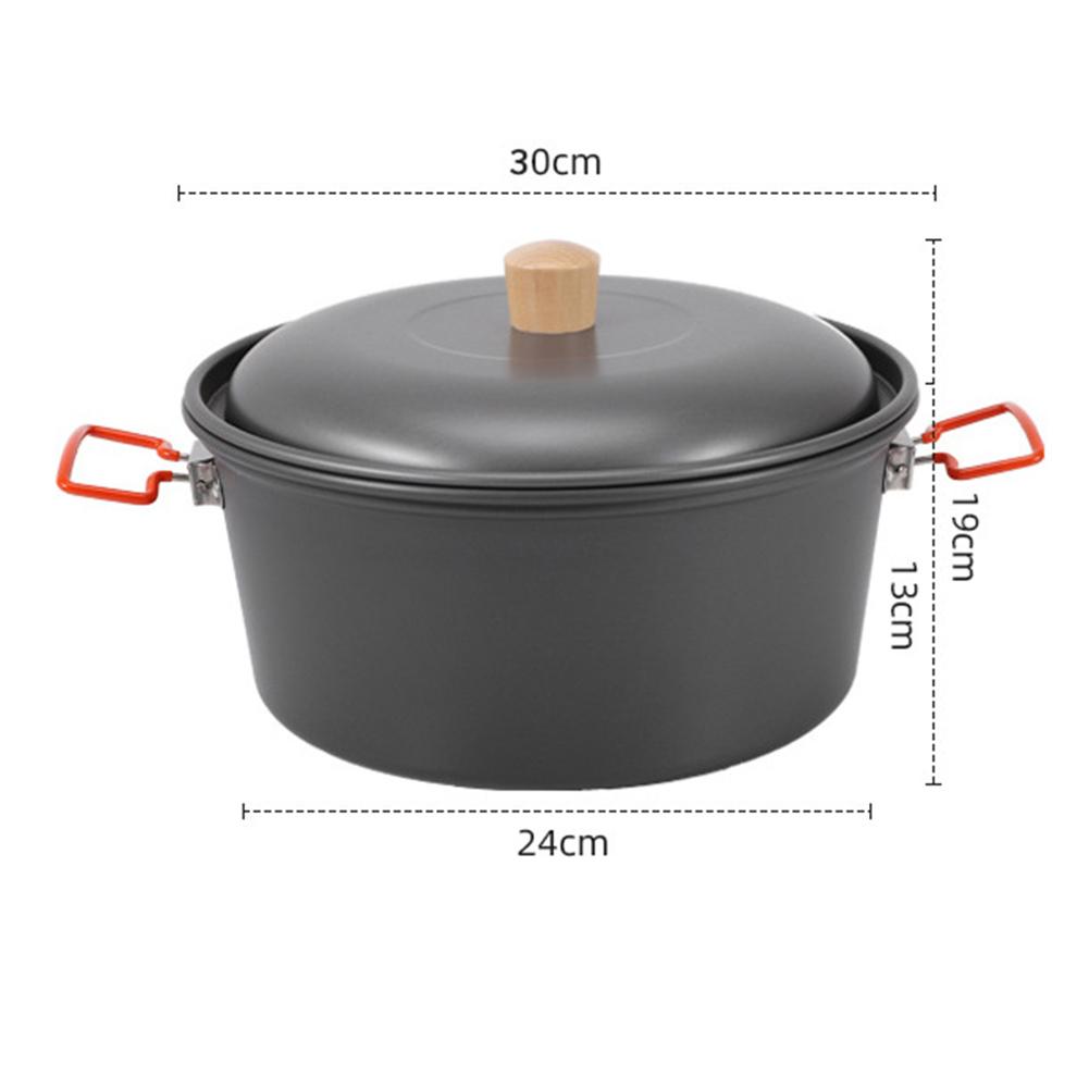 1 Pot Portable Stew And Boil Pot 7.5L For Camping And Picnics For Stewing And Boiling During Outdoor ActivitiesAluminum Dual Use