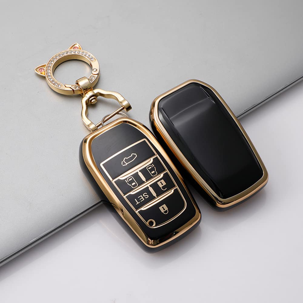 Toyota Smart Key Hülle, Schlüsselhülle, Schlüsselanhänger, Kompatibel mit Toyota Harrier Serie 80,
