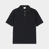 Weekhour Half Zip Collar T shirT Black