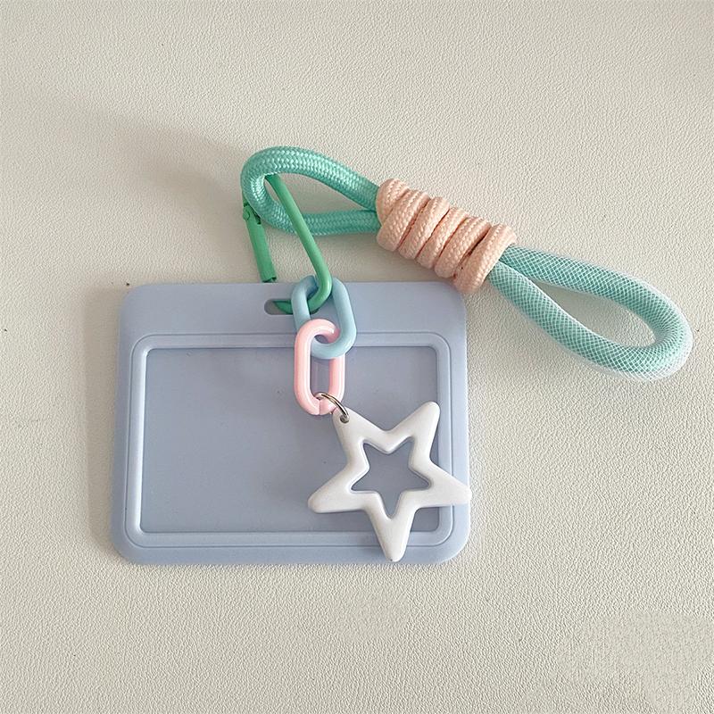 Abs Slide Kpop Photo Card Holder Anti-Lost Keychain 3 Inch Ins Idol Protective Case Bag Bus Cards Sleeves Supplies