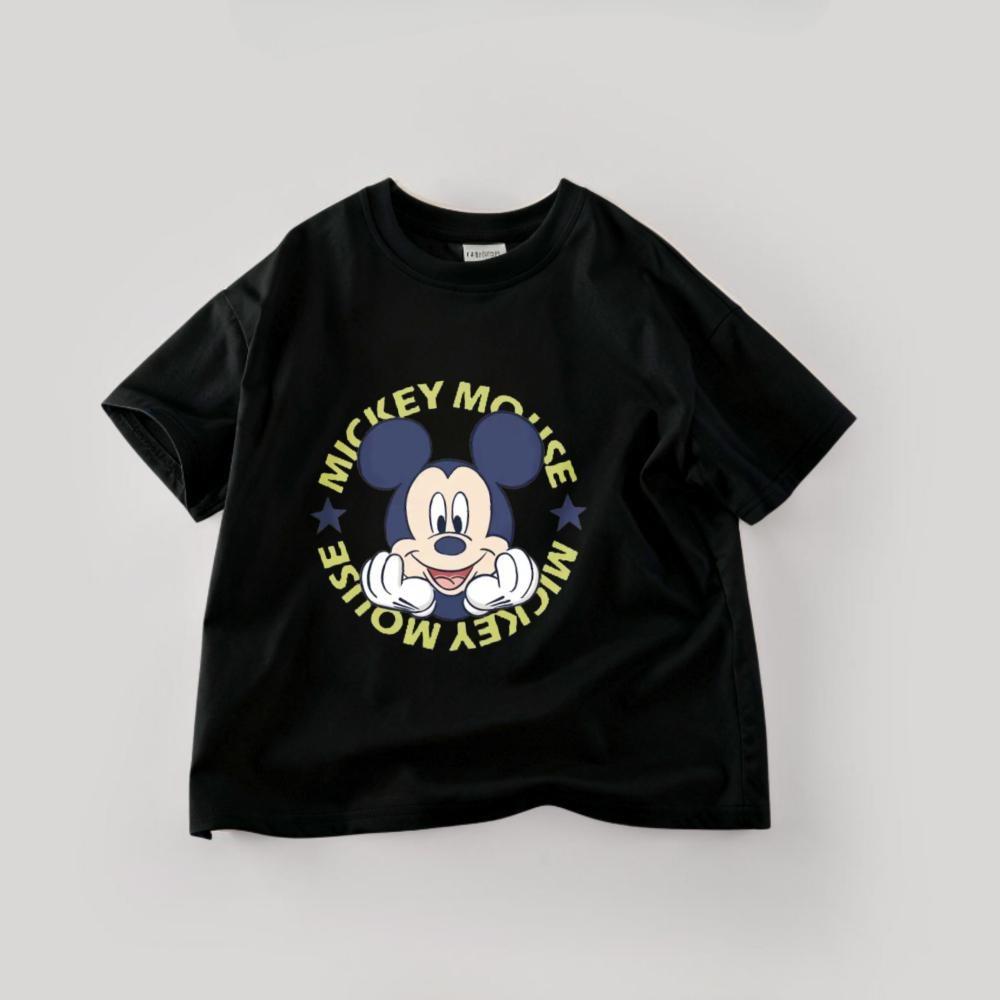 Boutique Children's Tshirts Summer Cartoon Mickey Short Sleeve Tees Tops  Casual Kids Boys Clothes Cartoon T-shirt