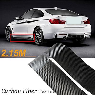 2x 2,15M 3D Textura karbonových vláken Samolepka Pruh na boční prahy pro BMW řady 3 4 5 F30 F31 F32 F33 F36 E60 E61
