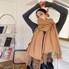 2024 Soft Imitation Cashmere Scarf: Women's Autumn-Winter Korean Style Warm Neck Warmer - Couple's Cold Protection Long Shawl.