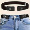 1PC Invisible Belt, Lazy Elastic Belt, Women's Adjustment Buckle, Men's Elastic Jeans, Belt Waistband, Tightened Waist Without Trace