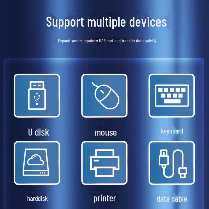 High-Speed USB Extender with Dual USB Charger - Portable and Convenient