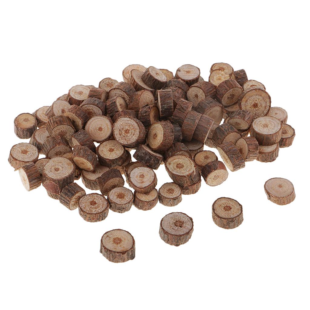 100Pcs Mini Natural Wood Slices Round for Crafts, Hanging Decorations, Ornaments