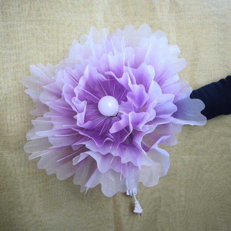 Man-made Large Yarn Flower Set with Lamp Living Room Floor Placement Garden Decoration Outdoor High Quality Artificial Flowers