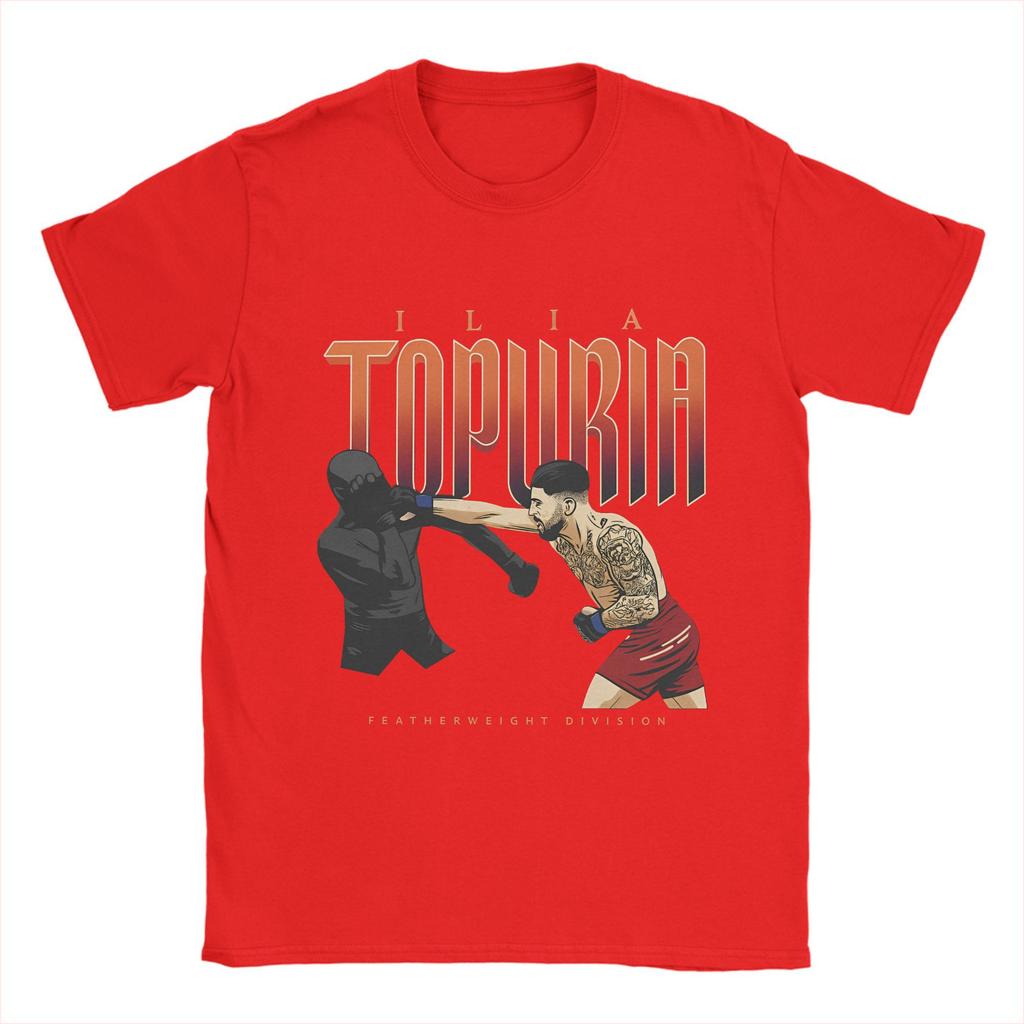 Ilia Topurias T-Shirts for Men  Humorous Pure Cotton Tee Shirt Crew Neck Short Sleeve T Shirts Plus Size Clothing