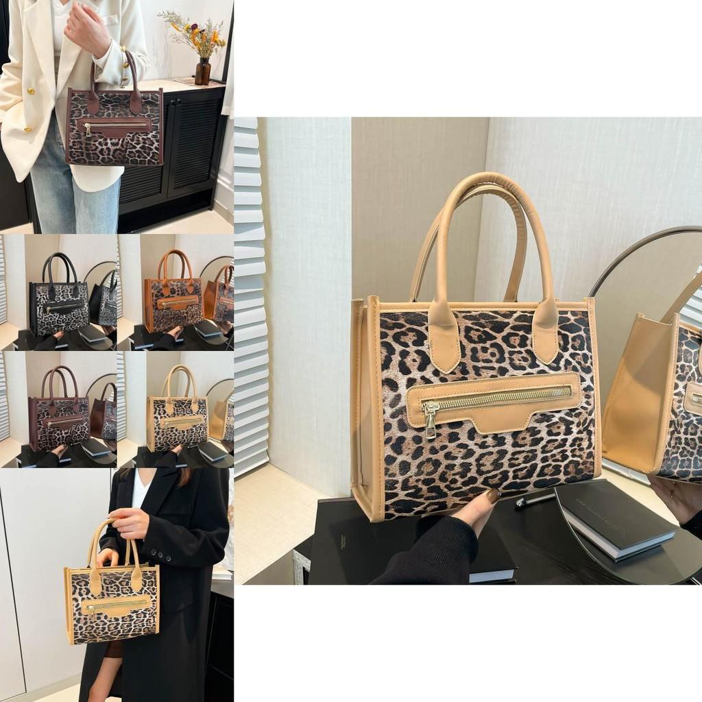 Chic Medium Size Pu Leopard Print Handbag For Women Versatile Daily Use Stylish Design