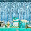 1x2m Wave Pattern Foil Curtain PET Multipurpose Decoration Balloon Rain Curtain Tinsel Fringe Streamer Background
