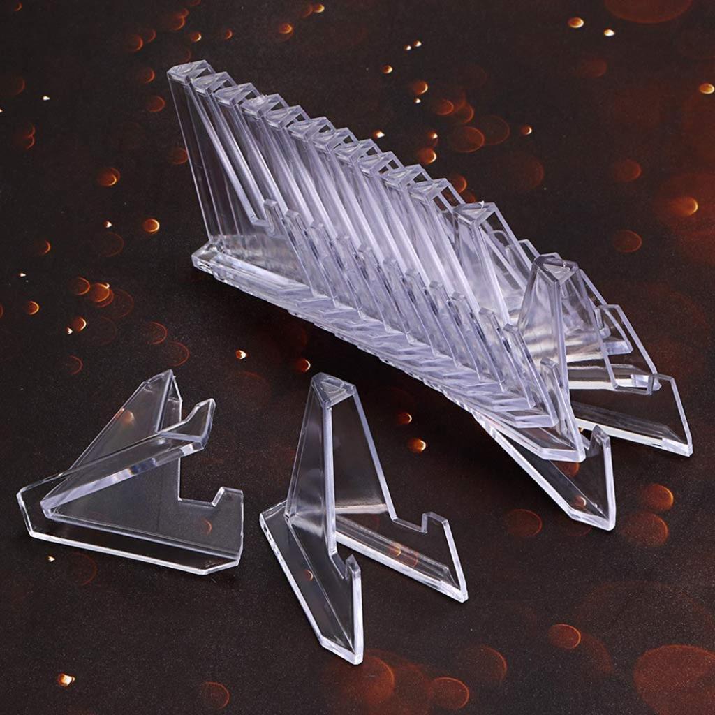 5 Stück Acrylständer, Mini-Münzenständer, Staffeleihalter, Regal für Sammlermünzen, Kapseln, Challenge-Medaillen, Kartenhalter