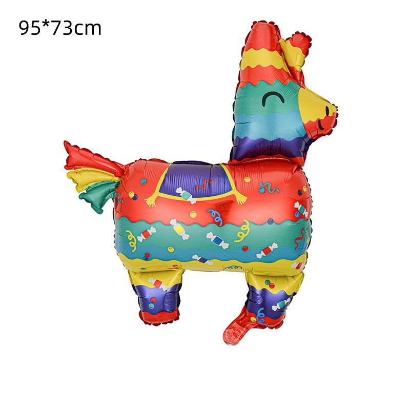 Mexican Carnival Flag Burrito Pitana Aluminum Balloon Cactus Avocado Carnival Party Balloon