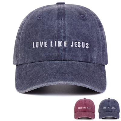 Gorras de Béisbol Bordadas Unisex Amor Como Jesús Primavera y Otoño Sombreros Casuales Ajustables para Exteriores Sombrero Protector Solar Gorra Deportiva