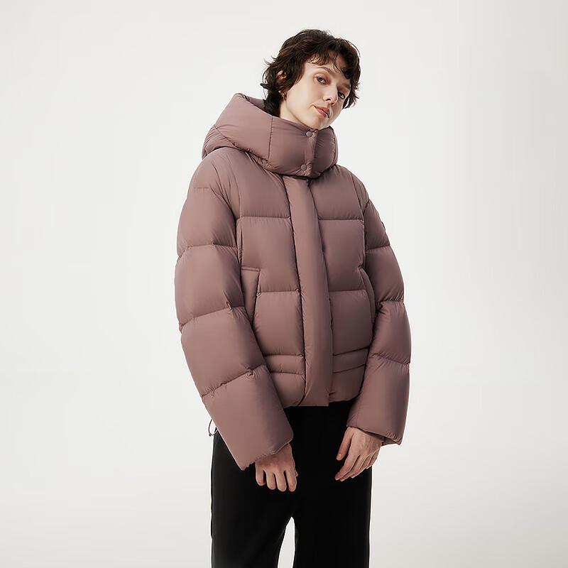 Tanboer Women's Short Detachable Hood Down Jacket