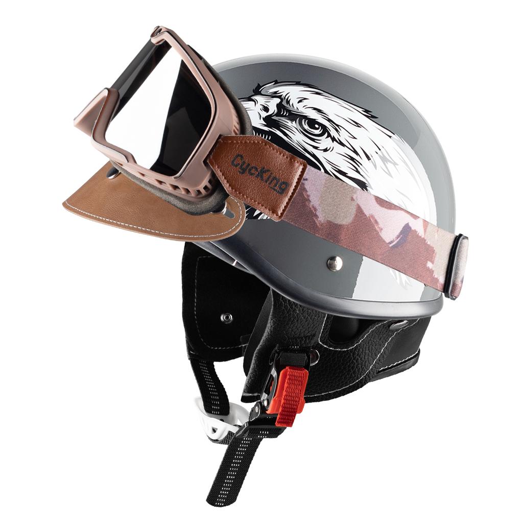 Cycking Japanese Vintage Half Helmet Open Motorcycle Helmet Scooter Skateboarding Unisex Common Muffler