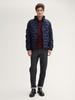 Demi-season Jacket Tom Tailor Hybrid Lightweight Quilted Jacket with a Hood and Stand-up Collar In Sky Captain Blue (1044092_10668)
