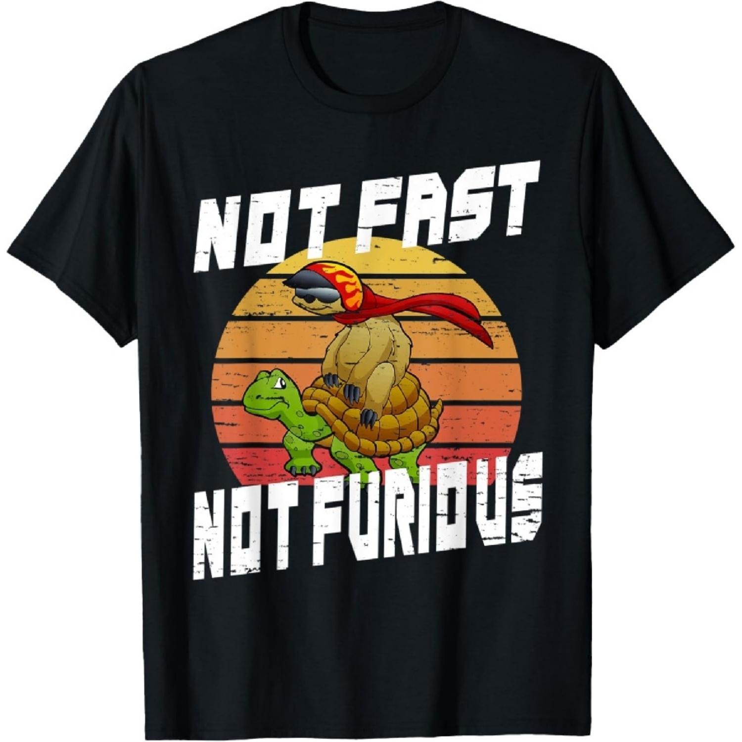 Funny Sloth Design Not Fast Not Furious Retro Vintage T-Shirt1 S