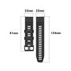 26mm Silicone Sport Watchband with Black Buckle for Garmin Fenix 6X Pro