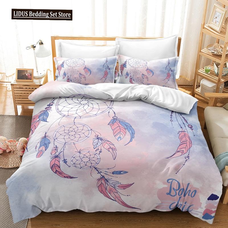 Traumfänger Bettbezug Set King Queen Größe Tribal Exotisch Floral Böhmischer Stil Polyester Bettwäsche Set Für Kinder Mädchen Junge Jugendliche