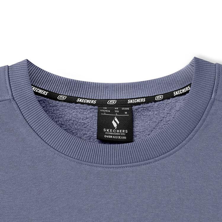 Skechers Sport Alliance Series Fashion Comfortable Simple Versatile Solid Color Sweatshirt Unisex sweatshirt L325U025-05WB