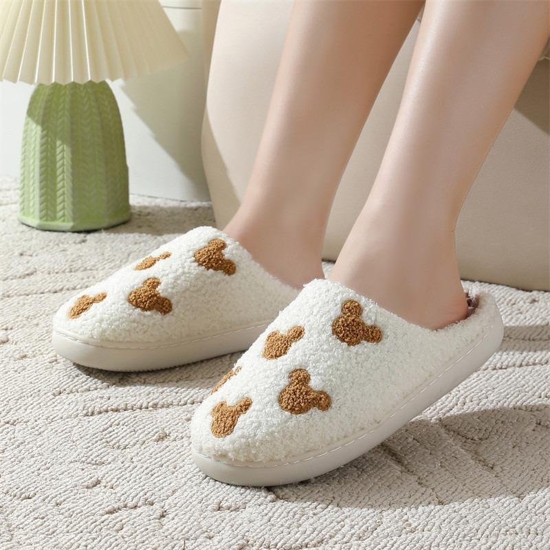 Cartoon Cotton Slippers Women Indoor Non-slip Home Slippers