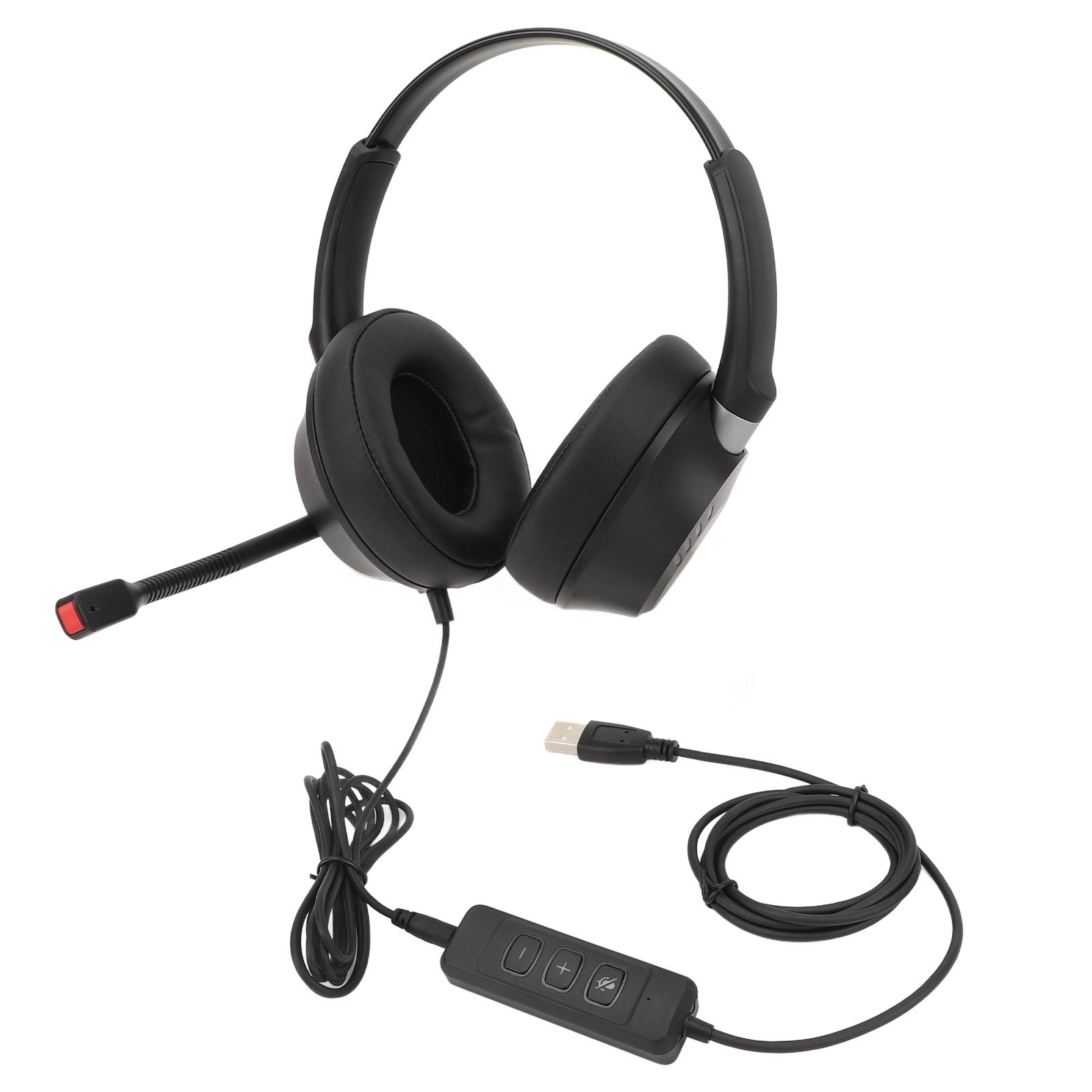 

Гарнитура для телефона с микрофоном, шумоподавлением, проводная гарнитура для колл-центра с двумя наушниками