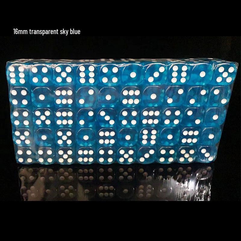 Zaruri de cristal de 16 mm: Pips cu colțuri rotunjite/drepte/pătrate, Zaruri transparente cu vânzare rapidă