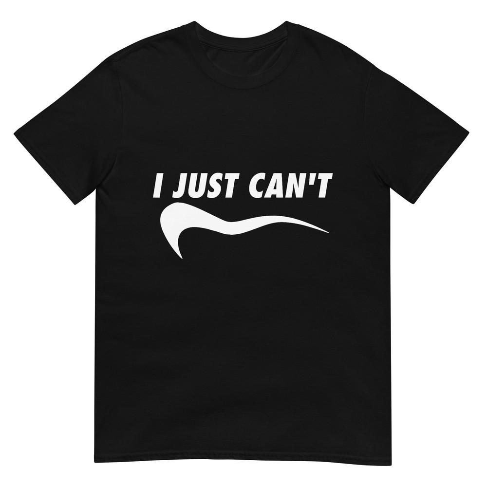 Саркастичный Swoosh МНЕ МОТИВИРУЯ СЕБЯ Я ПРОСТО НЕ МОГУ СМЕШНАЯ Унисекс Футболка S