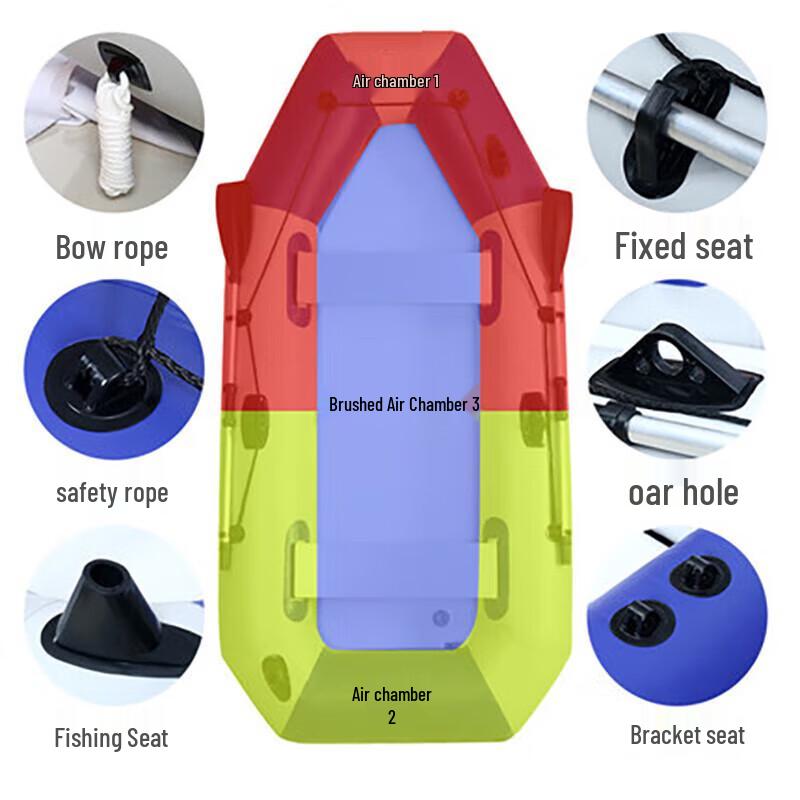 Moufu 787 Heavy-Duty Inflatable Fishing & Assault Boat