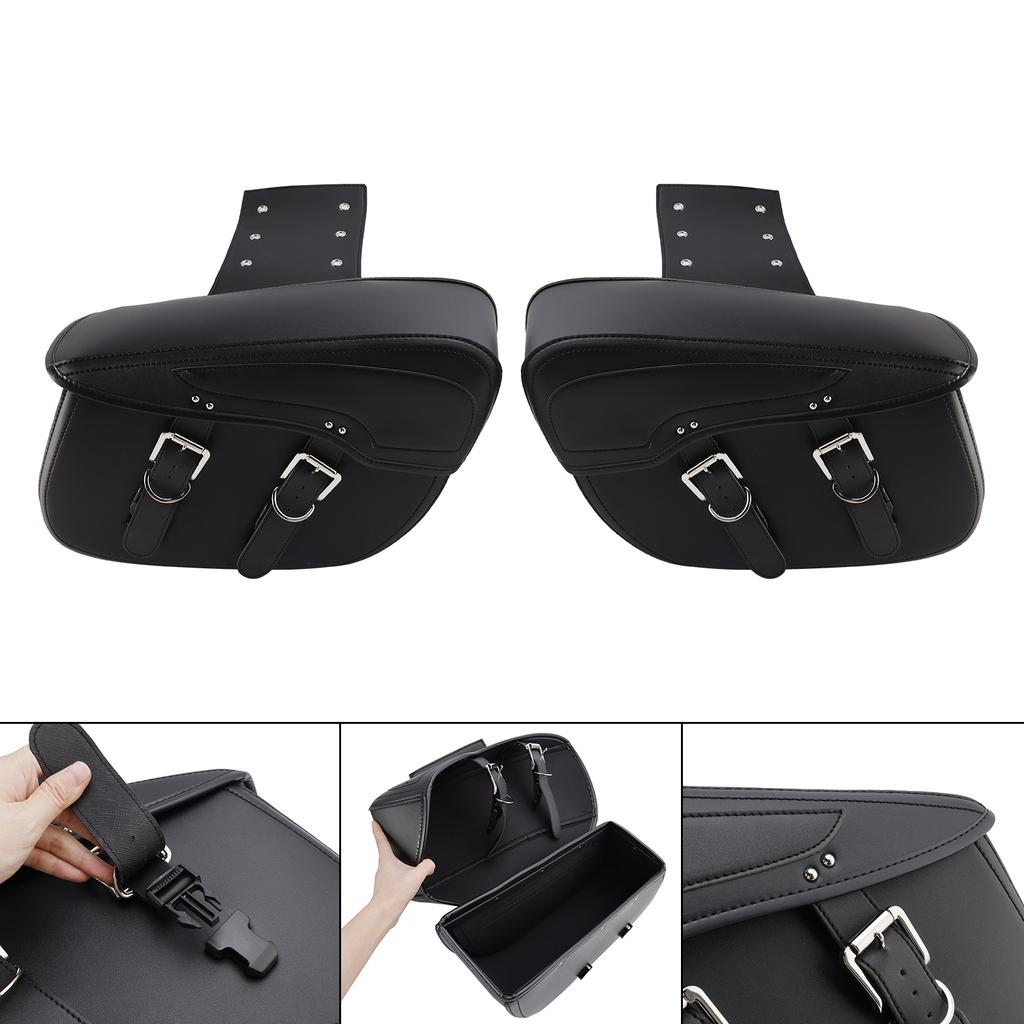 Tail Bag Side Saddlebag Tail Bag Luggage Pouch Storage Black 42L For Motorbike