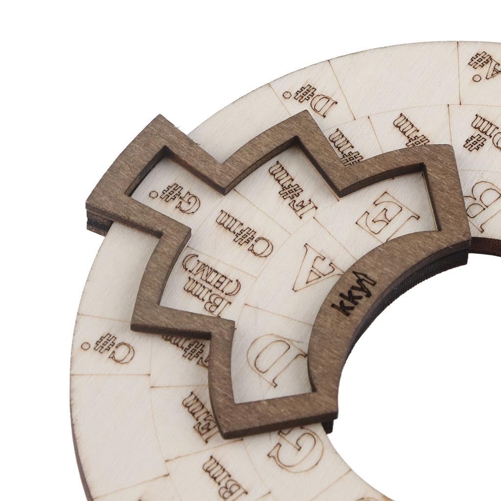 Hölzernes Melodie-Werkzeug Musikpädagogisches Rotierendes Quintenzirkel Holzrad für Musiker