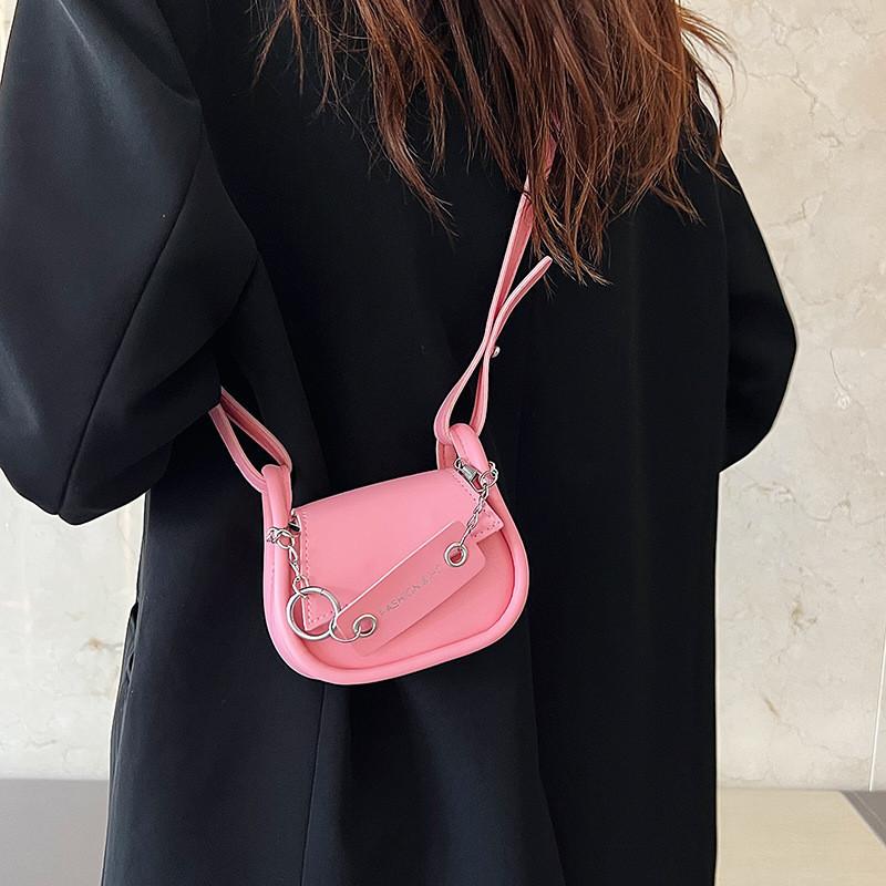 Modische Satteltasche Street Style PU-Leder Kleine Umhängetasche Für Damen 2023 Neu Sommer Lässig Einzelne Umhängetasche