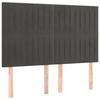 Maison Exclusive - Tête de lit Gris foncé 144 x 5 x 118/128 cm Velours