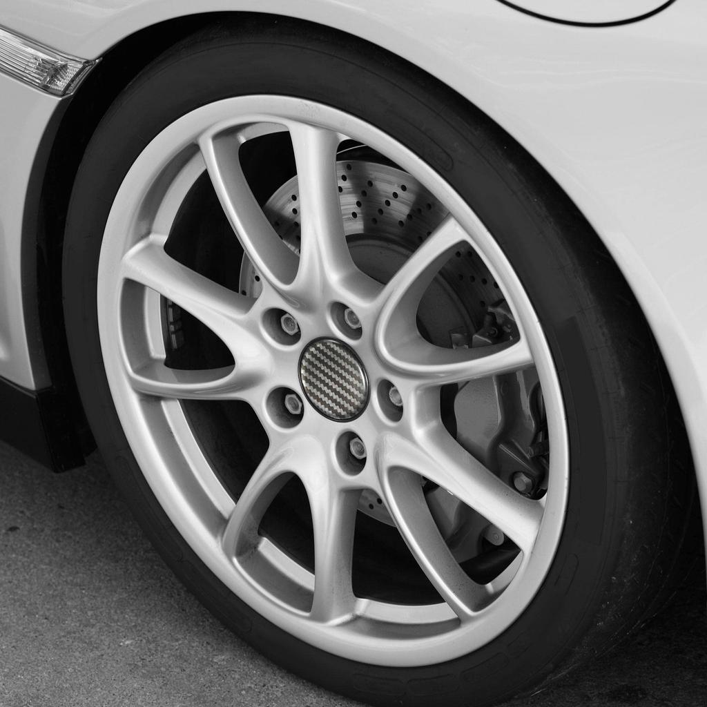 uxcell Bilhjul Sentraldeksel Universelt Dekknavdeksel Karbonfibermønster 56mm OD 4 stk