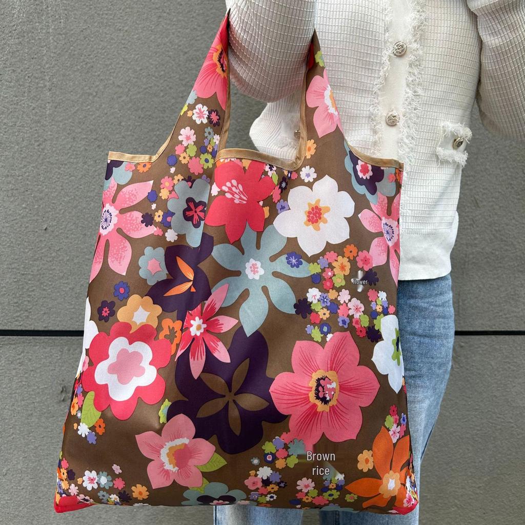 Eco-Friendly Foldable Korean Style Portable Shopping Bag - Medium Size Handbag