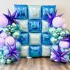 25 Pieces of Double-Sided Square Aluminum Foil Balloon Walls for Anniversary Wedding Season Valentine's Day Birthday Party