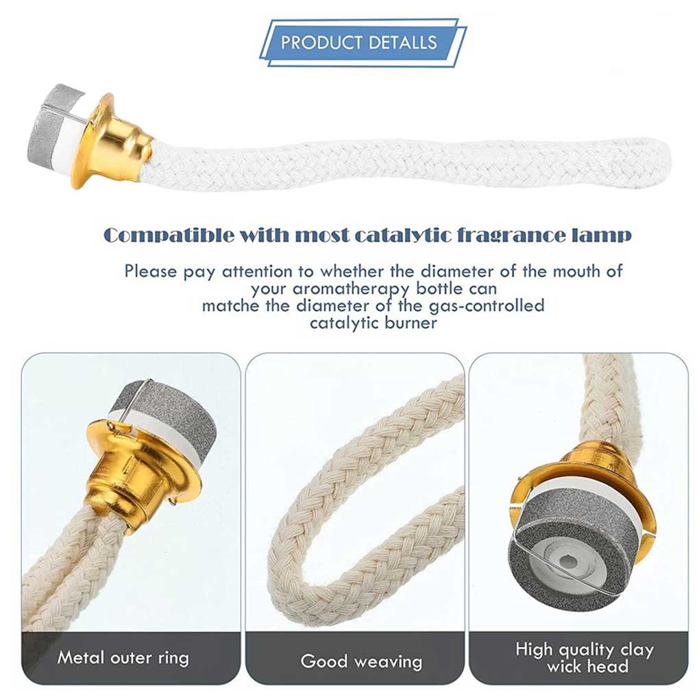 Mèche de Lampe à Huile Parfumée 11cm Universelle Professionnelle Portable Remplaçable Mèche de Lampe Intérieur Salle de Bain Centre Commercial Mèches de Lumière