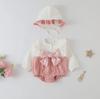 Autumn Newborn Baby Girl One-Piece Romper – Princess Design for 100-Day Celebration, Spring & Fall Wear