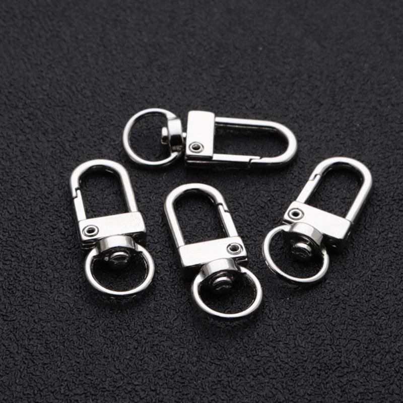 100Pcs Delicate Zinc Alloy Swivel Clips Carabiner Clip Swivel Triggers Dog Buckle KeyRing for Creative DIY Projects