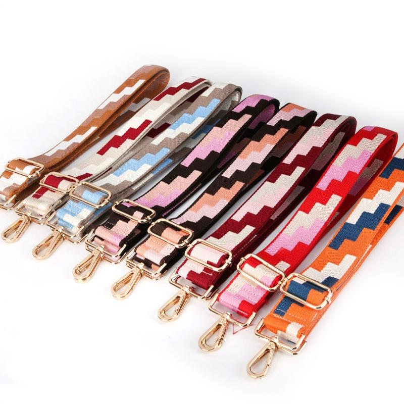 Creative Fashion Square Ethnic Style Adjustable Long Shoulder Strap Crossbody Shoulder Bag Strap Bag Shoulder Strap Accessories