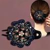Resin Rhinestone Clip Elegant Fixed Headdress Hairpin Large Duck Clip Women Elegant Barrettes
