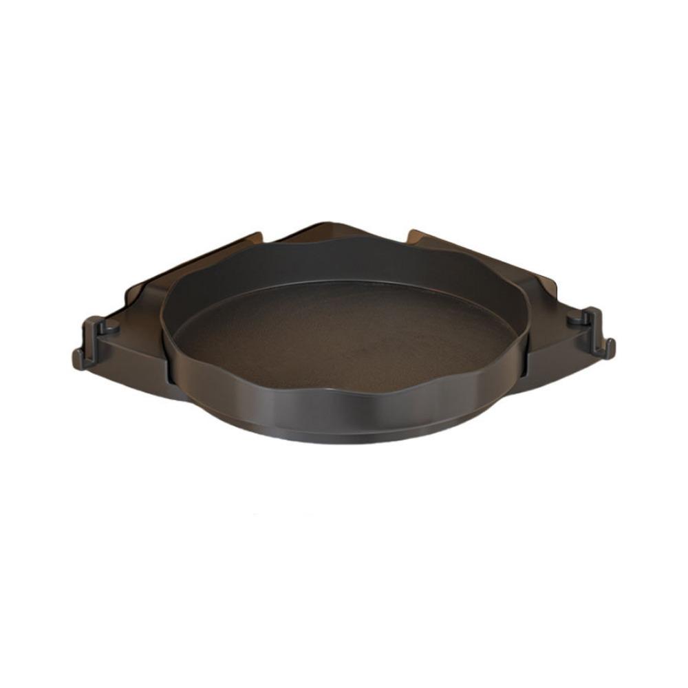 

Wall Mounted Rotatable Spice Rack Plastic Corner Storage Shelf Makeup Storage Organizer for Home Black-1 Layer