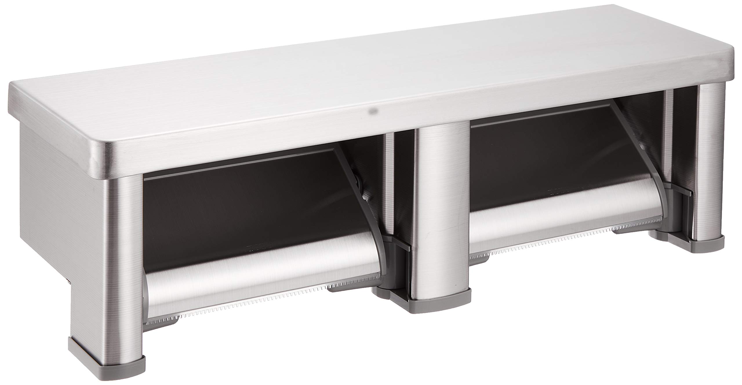 TOTO Double Toilet Paper Holder with Shelf (Stainless Steel) Stainless Steel (Matte Finish) YH701