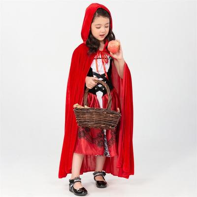 Halloween Costume Little Red Riding Hood Costume Big Grey Girl Stage Costume Girls Cloak Cloak Cloak