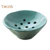 Ceramic Flower Frog Bowl Japanese Ikebana Vase Floral Arrangement Holder Desktop Flower Pot for Home Office Wedding Festivals