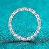 Yinbaichuan S925 Sterling Zilver Moissanite Damesring – Elegante Volledige Diamanten Band voor Dagelijks Gebruik
