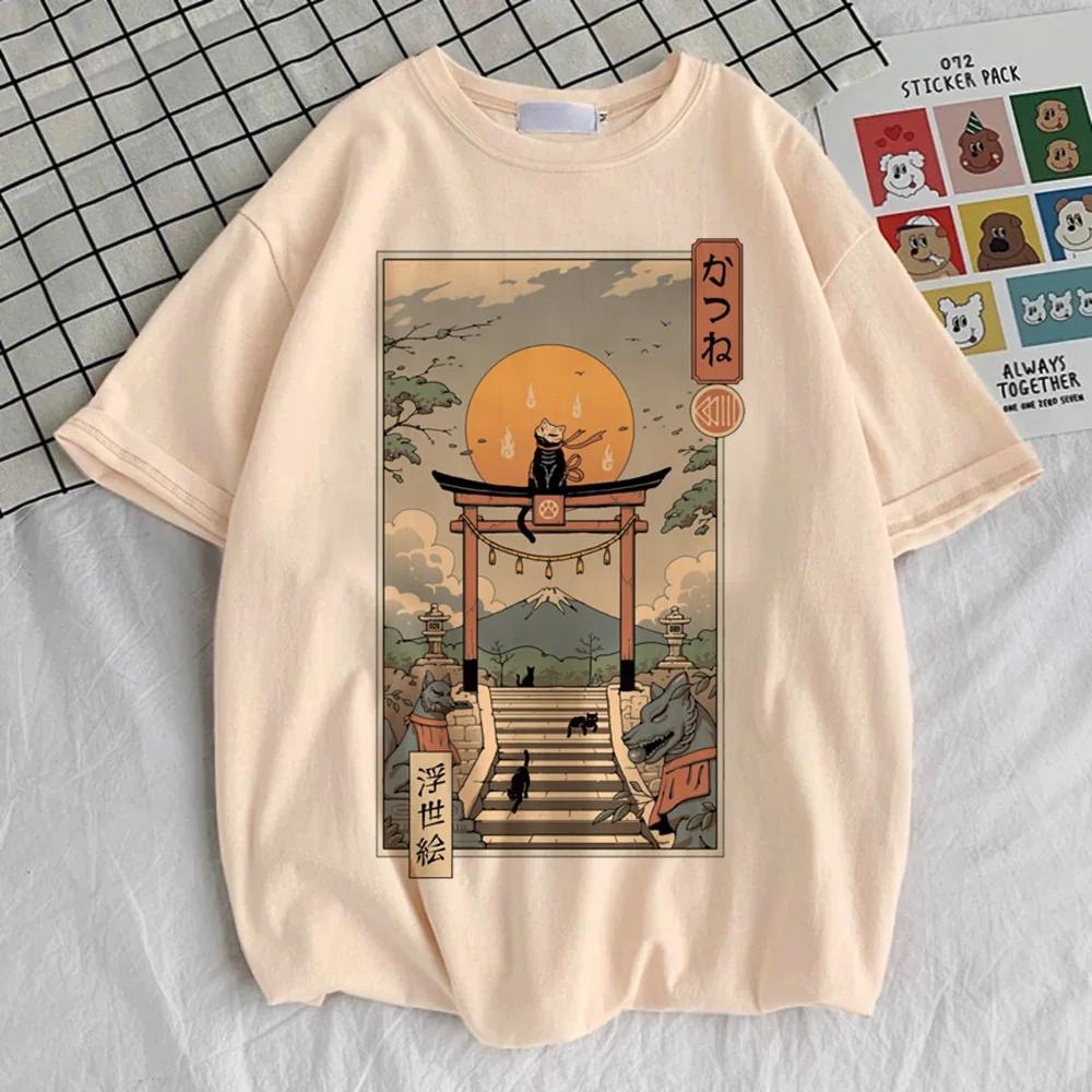 Funny Cat Print Women Round Neck Short Sleeve Cute Tops Kawaii Clothes Cute Cats Tops Cat Lover Gifts Women Clothing S