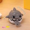 Pull String Shark Bite Keychain Cute Interactive Toy Lightweight Backpack Pendant for Student Daily Carry